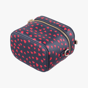 Pre-owned Christian Dior Micro Lady Dior Vanity Case Black×red Leather shoulderbag | stylenewstar