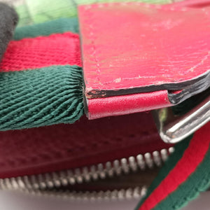 Pre-owned Gucci GG Supreme Tian Beige × Red × Multi PVC coated canvas×Leather 427042 backpack/rucksack | stylenewstar