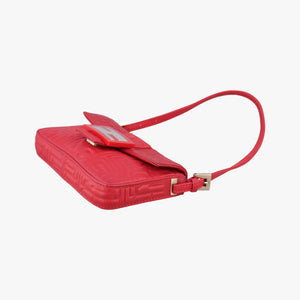 Pre-owned Fendi BAGUETTE Red Leather 8BK060 handbag | stylenewstar