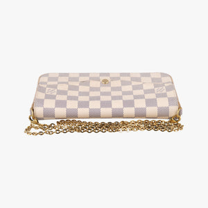 Pre-owned Louis Vuitton Pochette FeLICIE AZUR Damier Canvas N63106 shoulderbag | stylenewstar