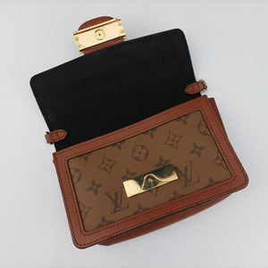 Pre-owned Louis Vuitton DAUPHINE brown monogram reverse M44586 bum bag/waist bag | stylenewstar