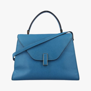 Pre-owned Valextra Iside Blue Calfskin shoulderbag | stylenewstar