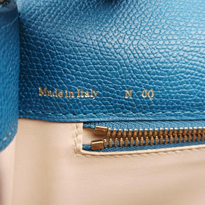 Pre-owned Valextra Iside Blue Calfskin shoulderbag | stylenewstar