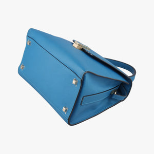 Pre-owned Valextra Iside Blue Calfskin shoulderbag | stylenewstar