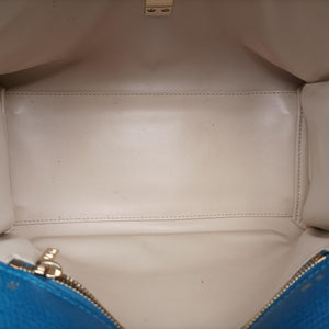 Pre-owned Valextra Iside Blue Calfskin shoulderbag | stylenewstar