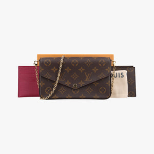Pre-owned Louis Vuitton Pochette Felicie Brown Monogram Canvas M61276 shoulderbag | stylenewstar