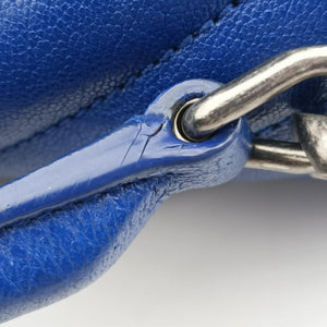 Pre-owned Yves Saint Laurent COLLEGE Blue Leather 428056 shoulderbag | stylenewstar