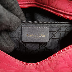 Pre-owned Christian Dior Lady Dior Red Nylon handbag | stylenewstar
