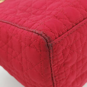 Pre-owned Christian Dior Lady Dior Red Nylon handbag | stylenewstar