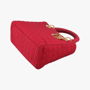 Pre-owned Christian Dior Lady Dior Red Nylon handbag | stylenewstar
