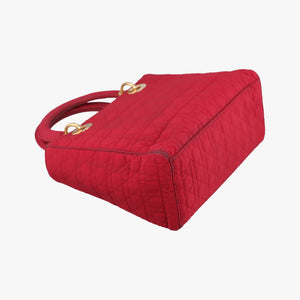 Pre-owned Christian Dior Lady Dior Red Nylon handbag | stylenewstar