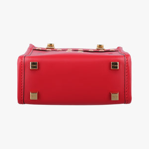 Pre-owned Fendi SUNSHINE SHOPPER Red Leather 8BS051 shoulderbag | stylenewstar