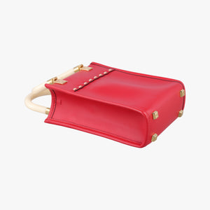 Pre-owned Fendi SUNSHINE SHOPPER Red Leather 8BS051 shoulderbag | stylenewstar