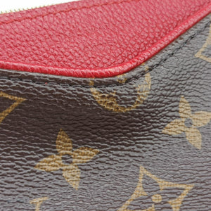 Pre-owned Louis Vuitton PALLAS Clutch brown×CERISE Monogram Canvas×calf leather M41638 shoulderbag | stylenewstar
