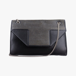 Pre-owned Yves Saint Laurent Betty Black Leather 315680 shoulderbag | stylenewstar