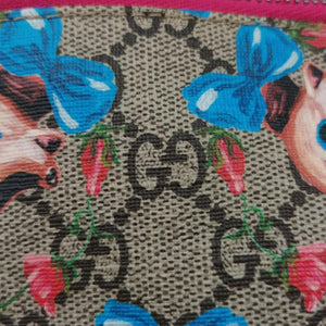 Pre-owned Gucci kids GG Deer Print Multicolor PVC coated canvas 502095 bum bag/waist bag | stylenewstar