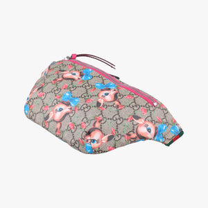 Pre-owned Gucci kids GG Deer Print Multicolor PVC coated canvas 502095 bum bag/waist bag | stylenewstar