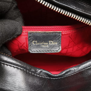 Pre-owned Christian Dior Lady Dior Black lambskin shoulderbag | stylenewstar