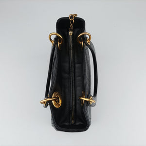 Pre-owned Christian Dior Lady Dior Black lambskin shoulderbag | stylenewstar