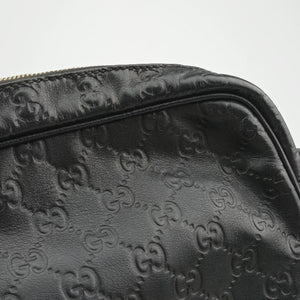 Secondhand Gucci GG Imprime Messenger Black Leather 201448 shoulderbag | stylenewstar