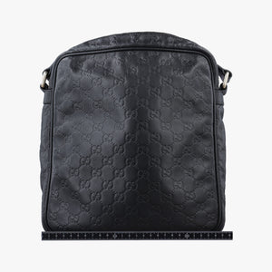 Secondhand Gucci GG Imprime Messenger Black Leather 201448 shoulderbag | stylenewstar