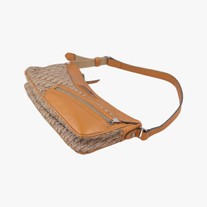 Secondhand Christian Dior Street Chic Beige × Camel Canvas × Leather shoulderbag | stylenewstar