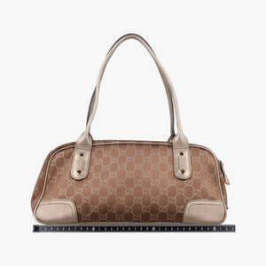 Secondhand Gucci Princy Beige×Champagne Gold GG Canvas × leather 161720 handbag | stylenewstar