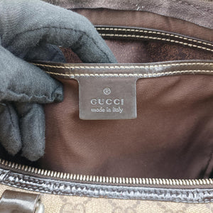 Pre-owned Gucci GG plus Spring Joy GG Supreme Brown PVC coated canvas 193603 handbag | stylenewstar