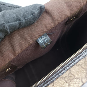 Pre-owned Gucci GG plus Spring Joy GG Supreme Brown PVC coated canvas 193603 handbag | stylenewstar