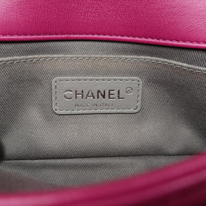 Vintage Chanel BOY CHANEL Rose velour A67416 shoulderbag | stylenewstar