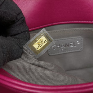 Vintage Chanel BOY CHANEL Rose velour A67416 shoulderbag | stylenewstar