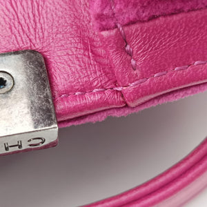 Vintage Chanel BOY CHANEL Rose velour A67416 shoulderbag | stylenewstar