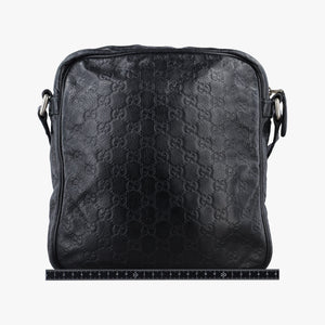 Pre-owned Gucci GG Imprime Messenger Black Leather 201448 shoulderbag | stylenewstar