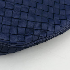 Pre-owned Bottega Veneta Intrecciato Navy lambskin shoulderbag | stylenewstar