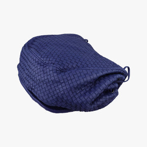 Pre-owned Bottega Veneta Intrecciato Navy lambskin shoulderbag | stylenewstar