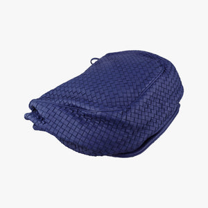 Pre-owned Bottega Veneta Intrecciato Navy lambskin shoulderbag | stylenewstar