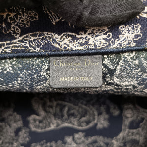 Pre-owned Christian Dior Book Tote Navy Jacquard handbag | stylenewstar