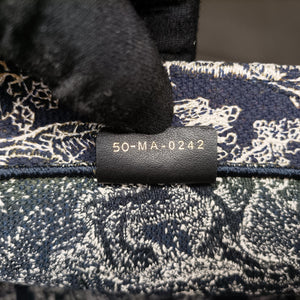 Pre-owned Christian Dior Book Tote Navy Jacquard handbag | stylenewstar