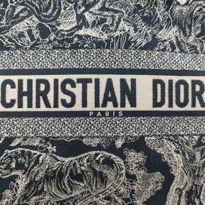 Pre-owned Christian Dior Book Tote Navy Jacquard handbag | stylenewstar