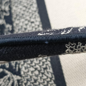 Pre-owned Christian Dior Book Tote Navy Jacquard handbag | stylenewstar