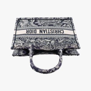 Pre-owned Christian Dior Book Tote Navy Jacquard handbag | stylenewstar