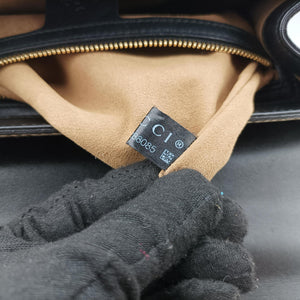 Pre-owned Gucci Padlock Beige×black PVC coated canvas×Leather 453188 shoulderbag | stylenewstar