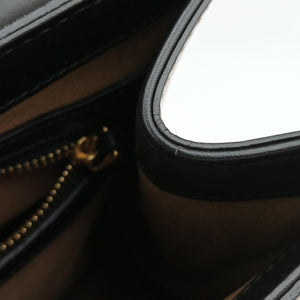 Pre-owned Gucci Padlock Beige×black PVC coated canvas×Leather 453188 shoulderbag | stylenewstar