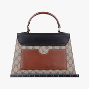 Pre-owned Gucci Padlock Beige×black PVC coated canvas×Leather 453188 shoulderbag | stylenewstar
