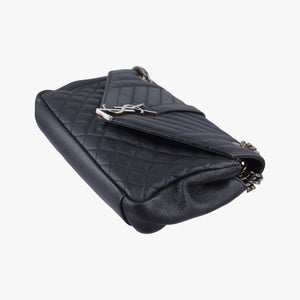 Pre-owned Yves Saint Laurent ENVELOPE Black Leather 428125 shoulderbag | stylenewstar