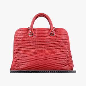 Vintage Chanel Up in the Air Perforated French Riviera Red Leather A67654 shoulderbag | stylenewstar