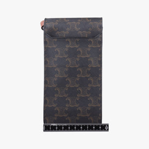 Pre-owned Celine Triomphe Brown PVC coated canvas shoulderbag | stylenewstar