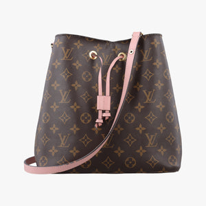 Secondhand Louis Vuitton NeoNoe BROWN×Rose Poodle Monogram Canvas M44022 shoulderbag | stylenewstar