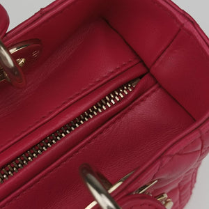 Secondhand Christian Dior Lady Dior Rose lambskin handbag | stylenewstar