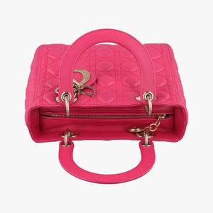 Secondhand Christian Dior Lady Dior Rose lambskin handbag | stylenewstar